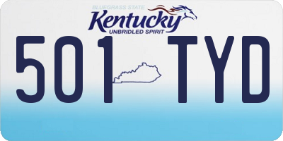 KY license plate 501TYD