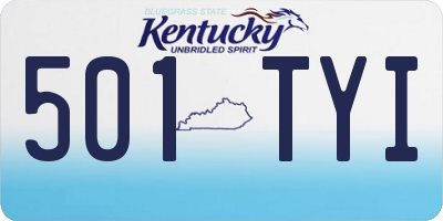 KY license plate 501TYI