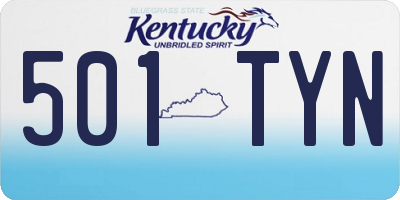 KY license plate 501TYN