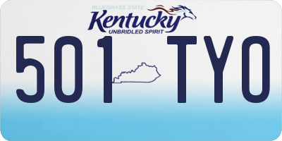 KY license plate 501TYO