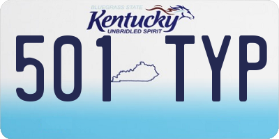 KY license plate 501TYP