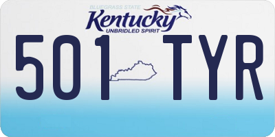KY license plate 501TYR