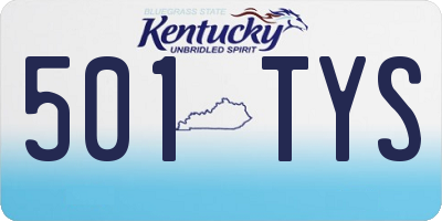 KY license plate 501TYS