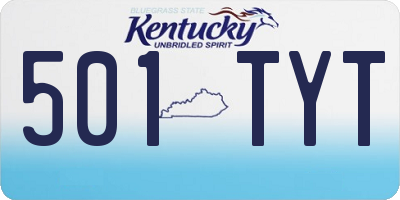 KY license plate 501TYT