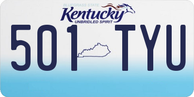 KY license plate 501TYU