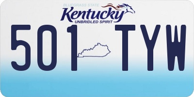KY license plate 501TYW