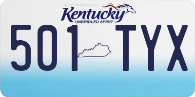 KY license plate 501TYX