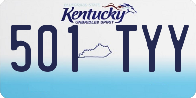 KY license plate 501TYY