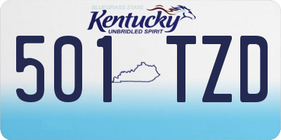 KY license plate 501TZD