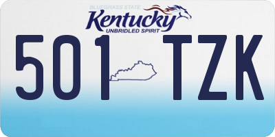 KY license plate 501TZK