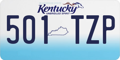 KY license plate 501TZP