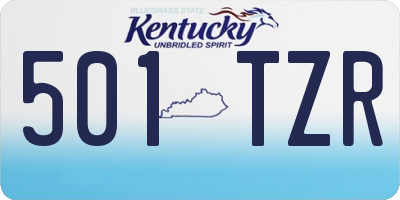 KY license plate 501TZR
