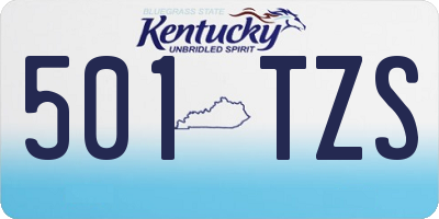 KY license plate 501TZS