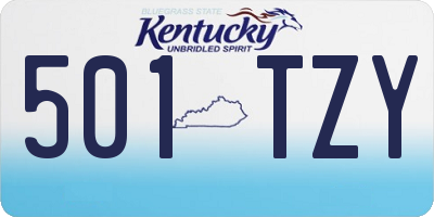 KY license plate 501TZY