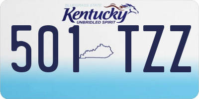 KY license plate 501TZZ