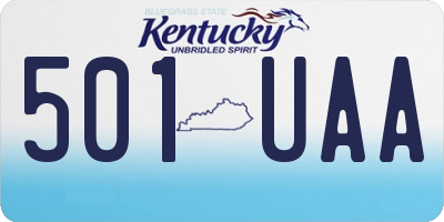 KY license plate 501UAA