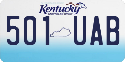 KY license plate 501UAB