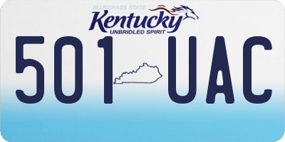 KY license plate 501UAC