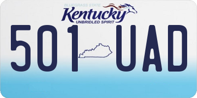 KY license plate 501UAD