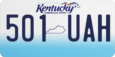 KY license plate 501UAH