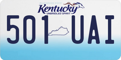KY license plate 501UAI