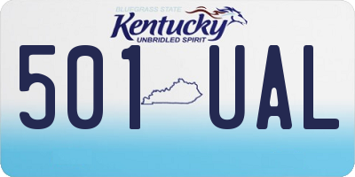 KY license plate 501UAL