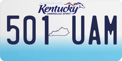 KY license plate 501UAM