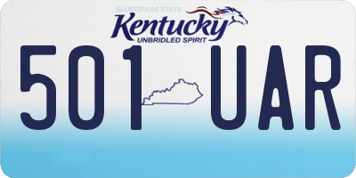KY license plate 501UAR