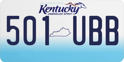 KY license plate 501UBB