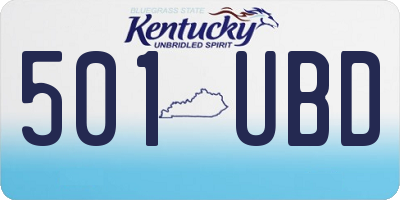 KY license plate 501UBD