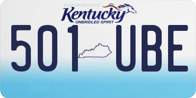 KY license plate 501UBE