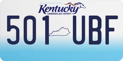 KY license plate 501UBF