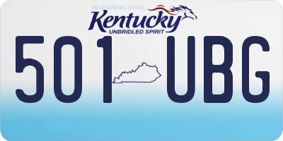 KY license plate 501UBG