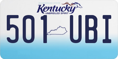 KY license plate 501UBI
