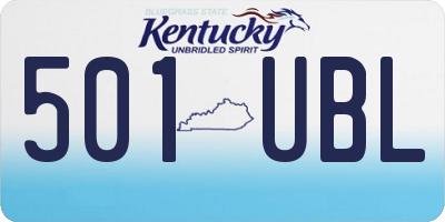KY license plate 501UBL