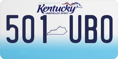 KY license plate 501UBO