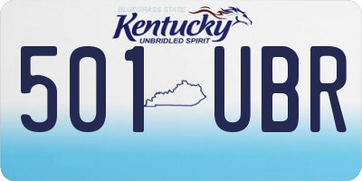 KY license plate 501UBR
