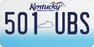 KY license plate 501UBS