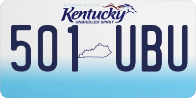 KY license plate 501UBU