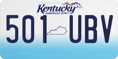 KY license plate 501UBV