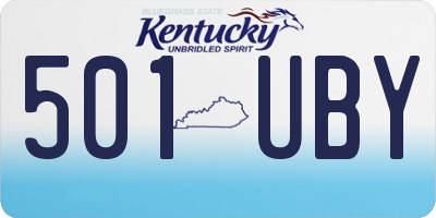 KY license plate 501UBY