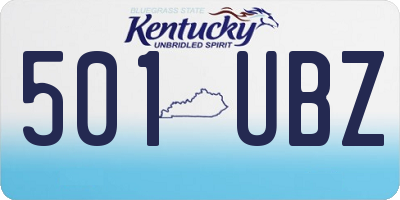 KY license plate 501UBZ