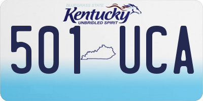 KY license plate 501UCA