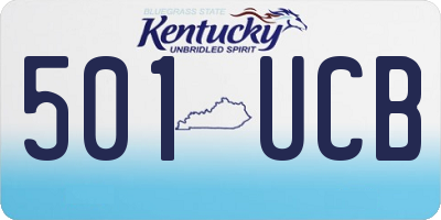 KY license plate 501UCB