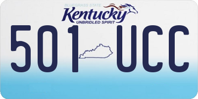 KY license plate 501UCC