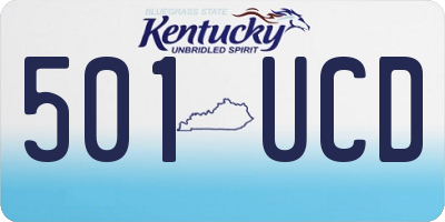 KY license plate 501UCD