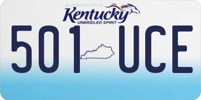KY license plate 501UCE