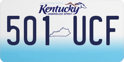 KY license plate 501UCF