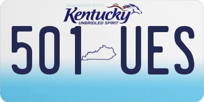 KY license plate 501UES