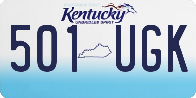 KY license plate 501UGK